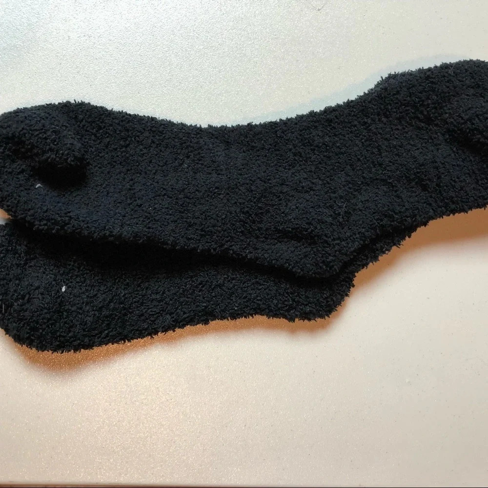 Black Fuzzy Socks